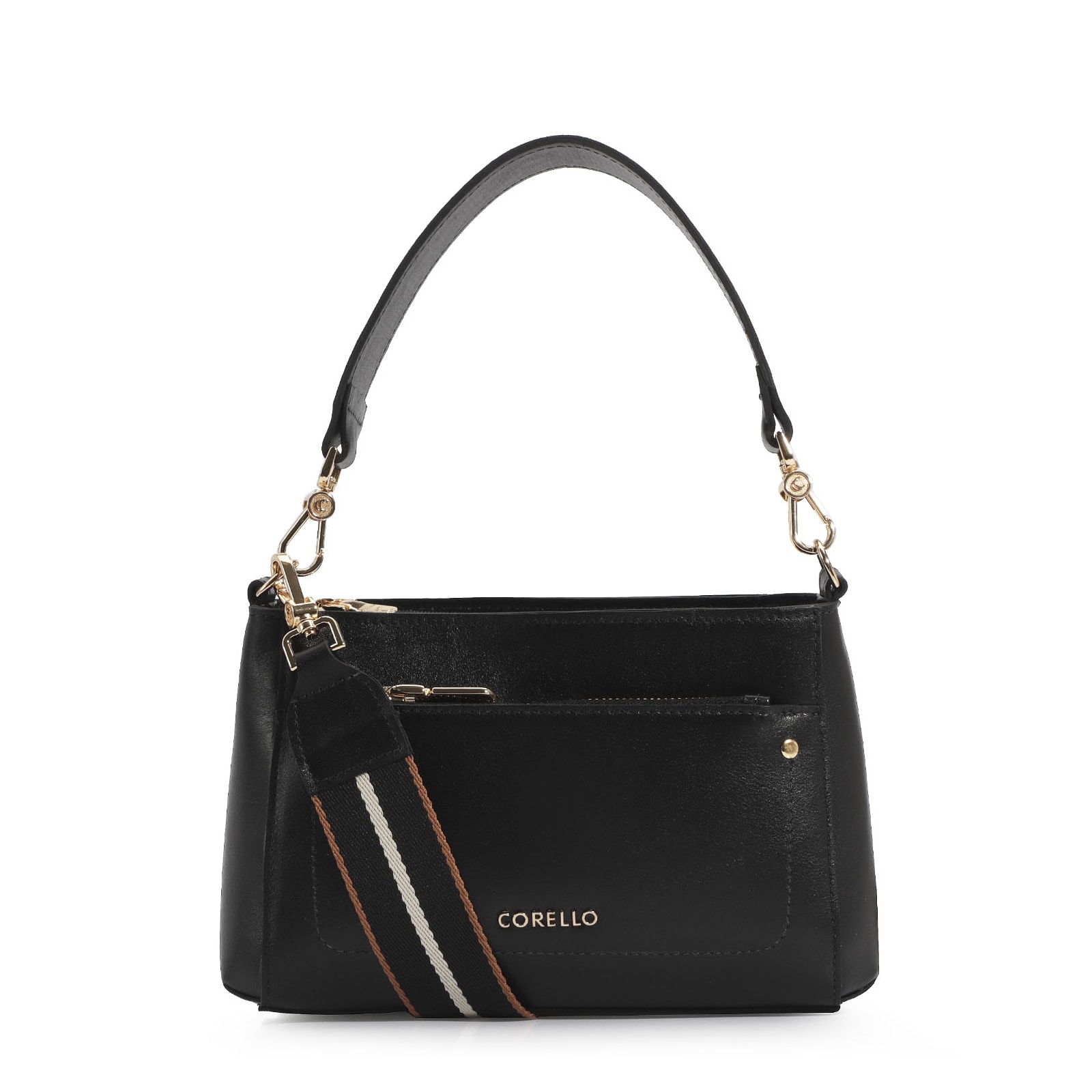 Bolsa De Mão Couro Preto