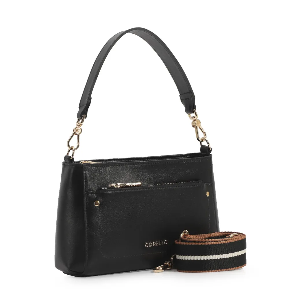 Bolsa De Mão Couro Preto - imagem 2