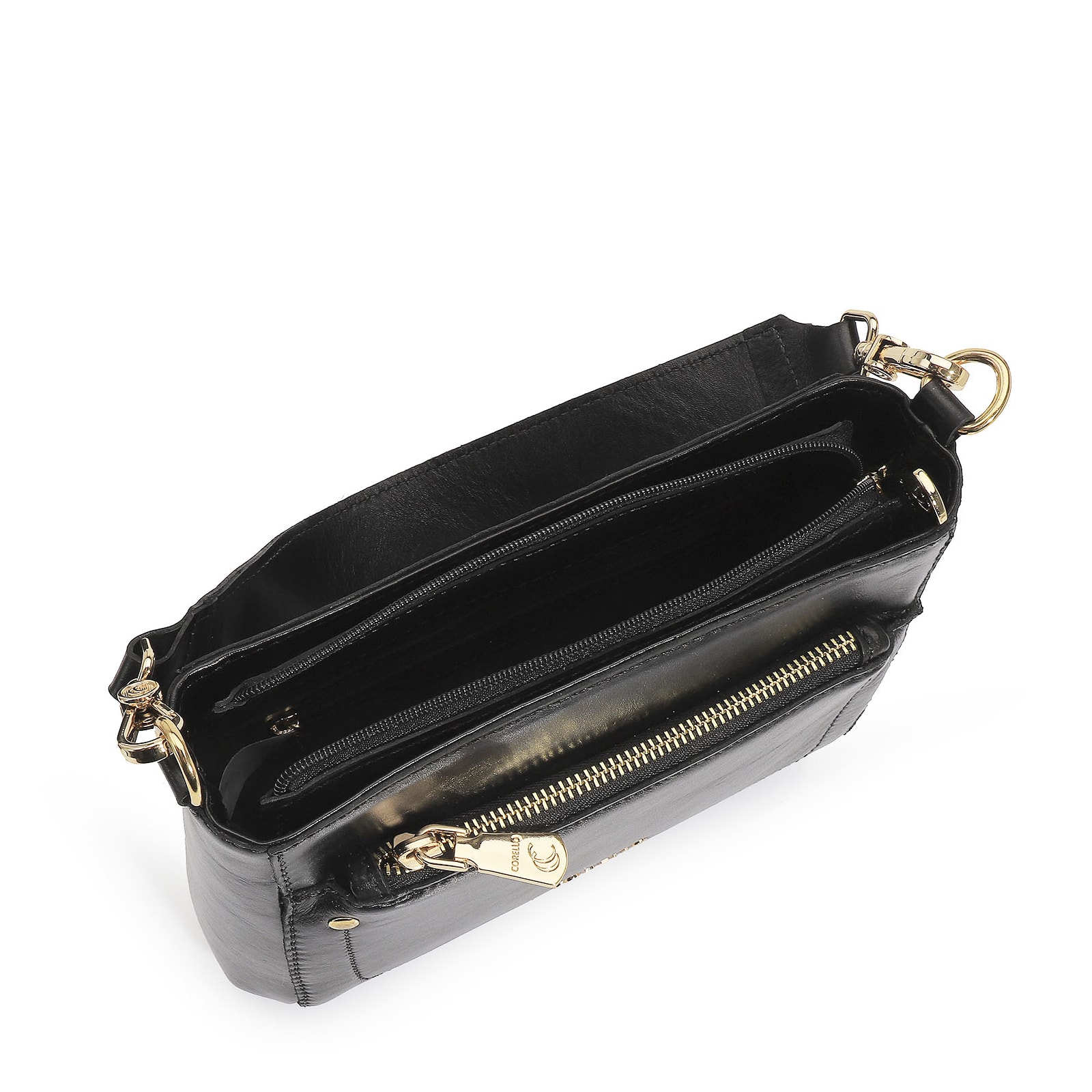 Bolsa De Mão Couro Preto