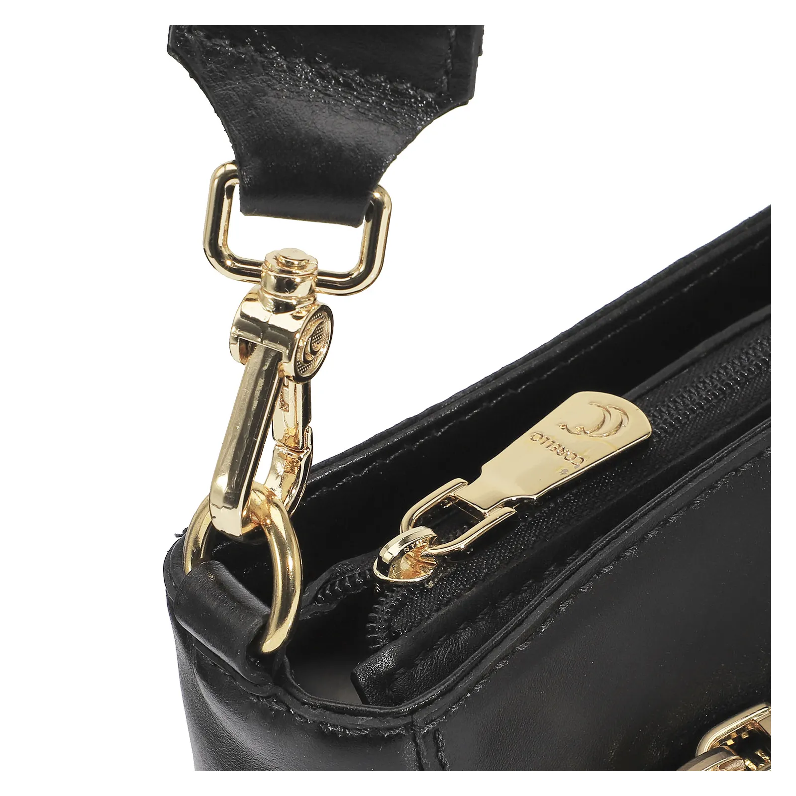 Bolsa De Mão Couro Preto