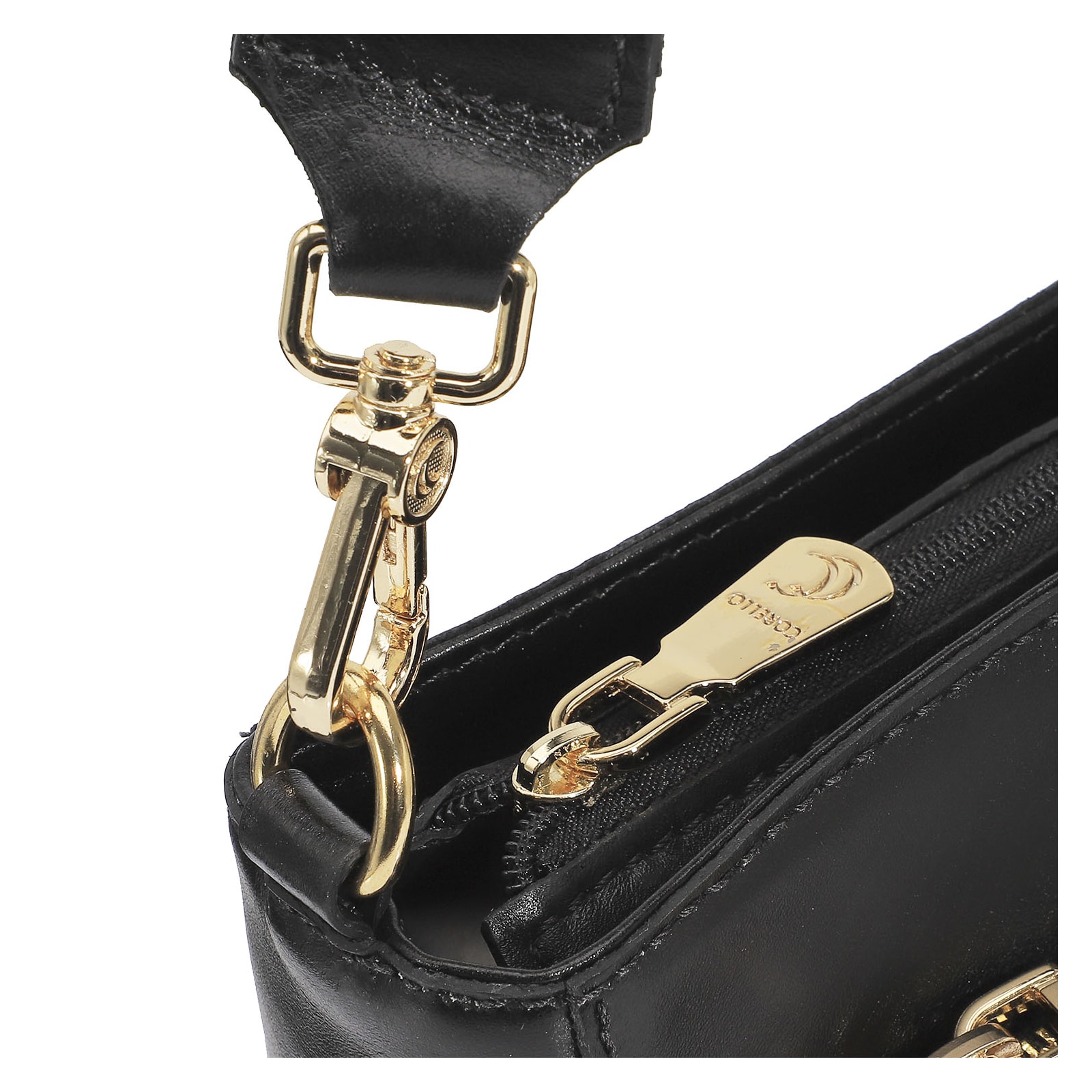Bolsa De Mão Couro Preto