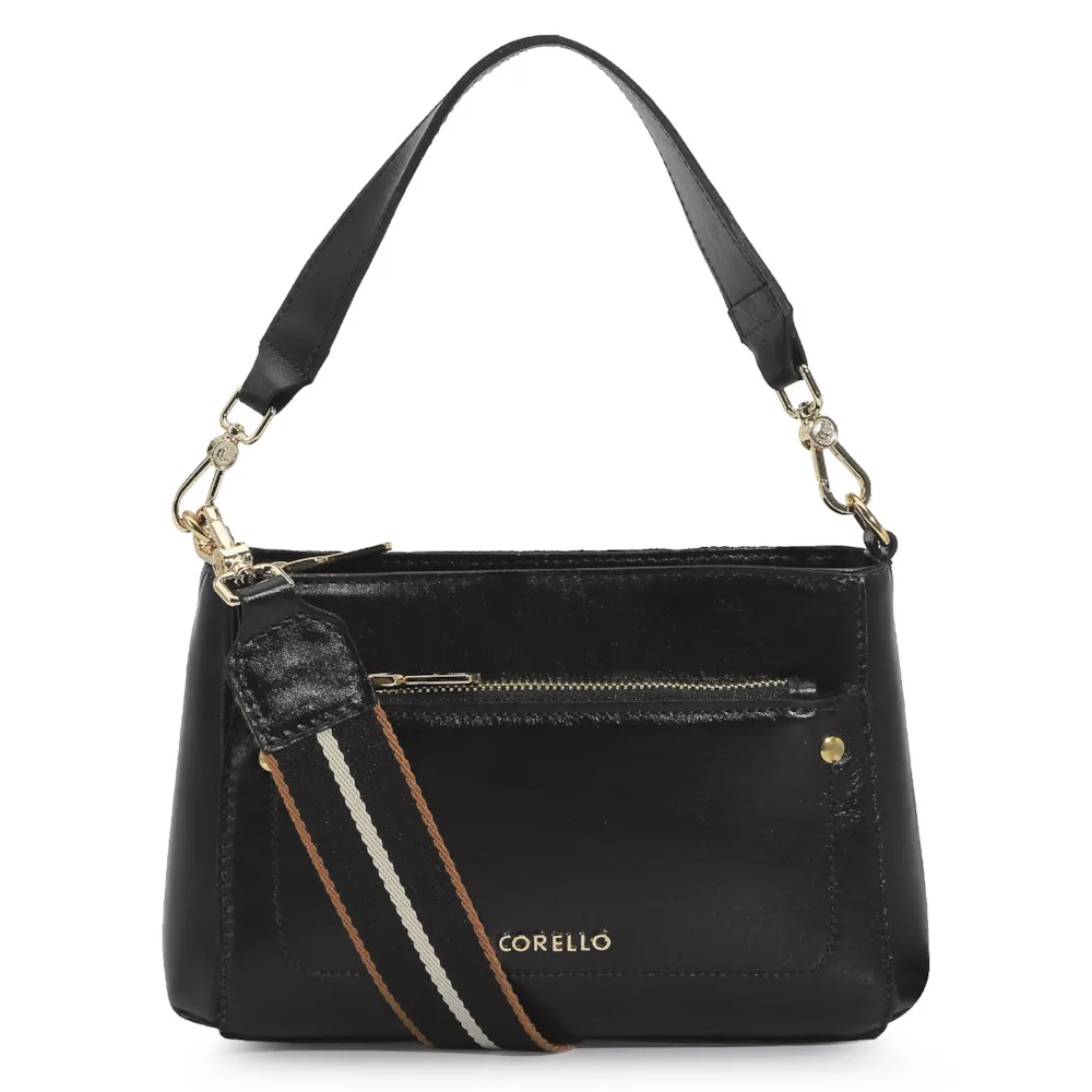 Bolsa De Mão Couro Preto