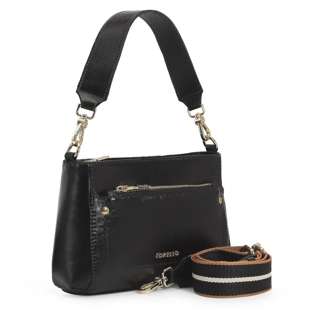 Bolsa De Mão Couro Preto - imagem 2
