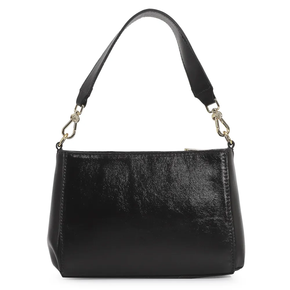 Bolsa De Mão Couro Preto - imagem 3