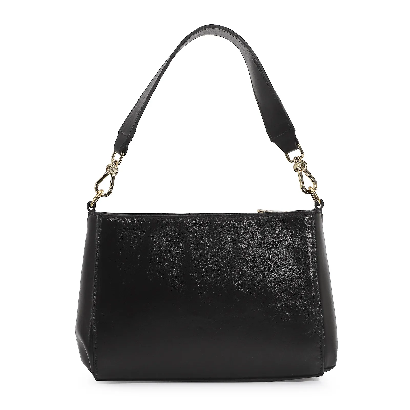 Bolsa De Mão Couro Preto