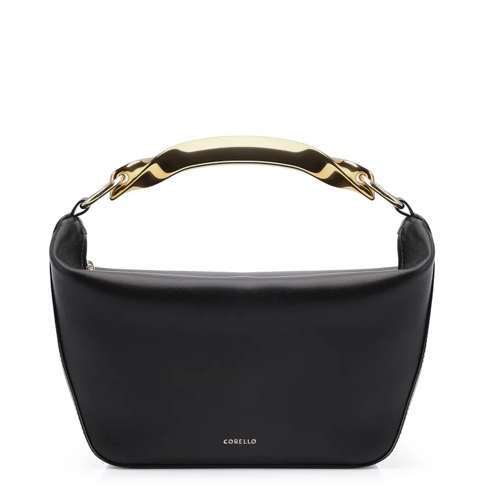 Bolsa De Mão Couro Preto