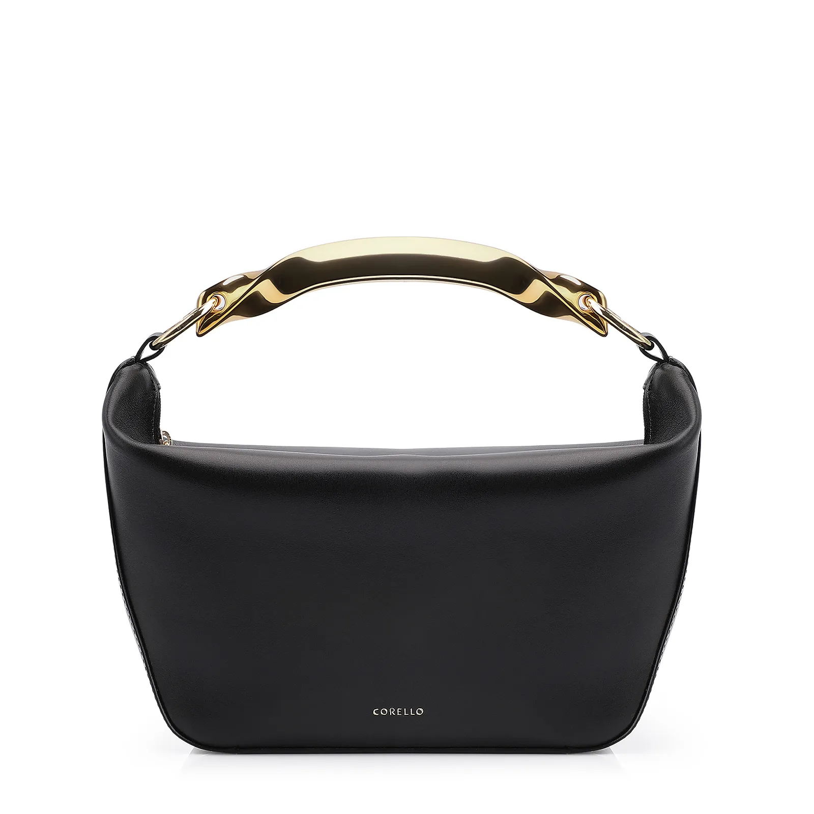 Bolsa De Mão Couro Preto