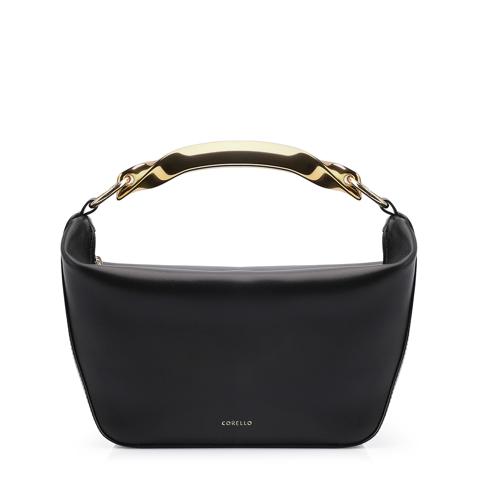 Bolsa De Mão Couro Preto