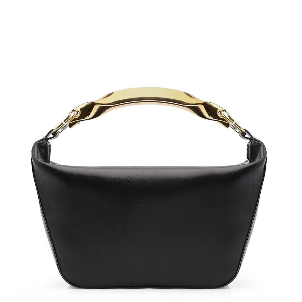 Bolsa De Mão Couro Preto - imagem 4