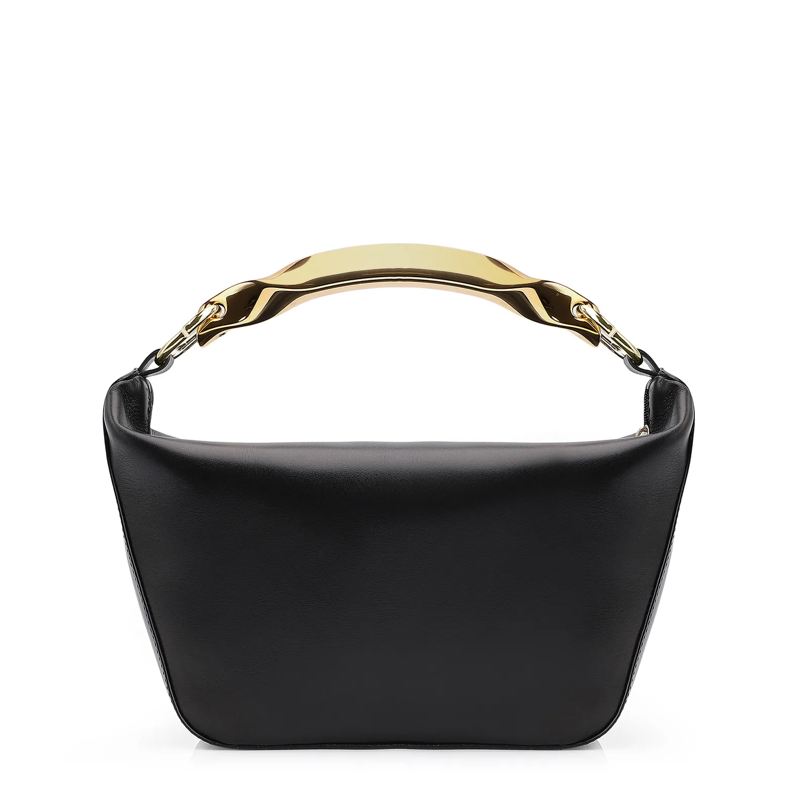 Bolsa De Mão Couro Preto