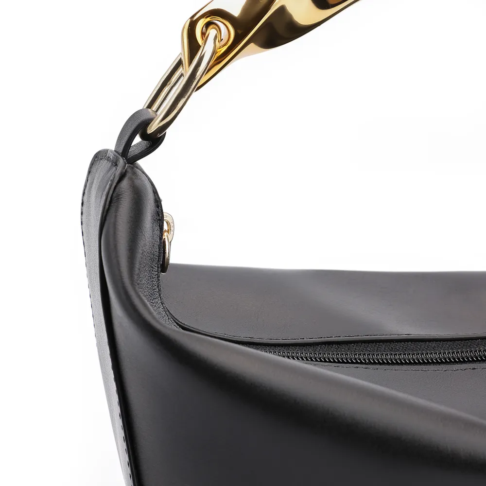 Bolsa De Mão Couro Preto - imagem 6