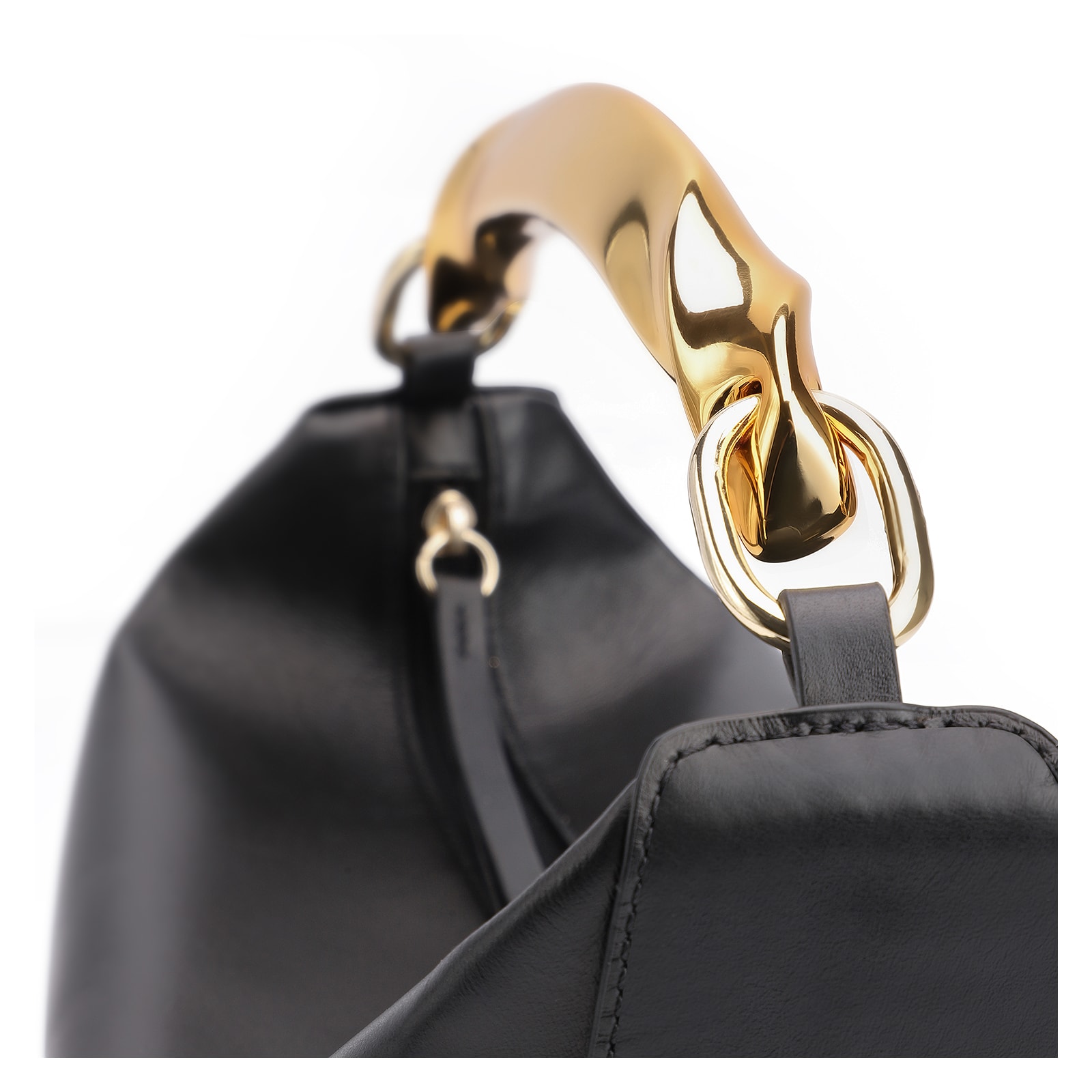 Bolsa De Mão Couro Preto