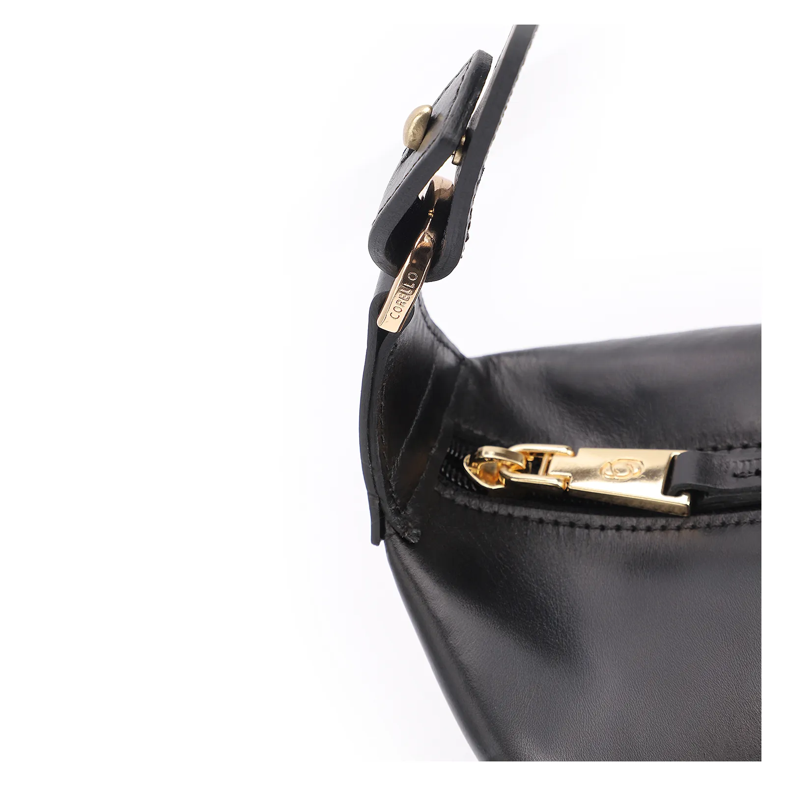 Bolsa De Mão Couro Preto