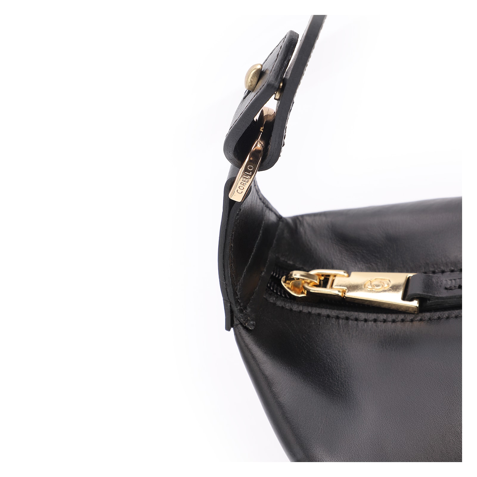 Bolsa De Mão Couro Preto