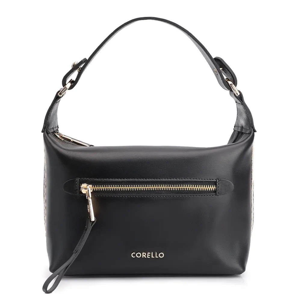 Bolsa De Mão Couro Preto