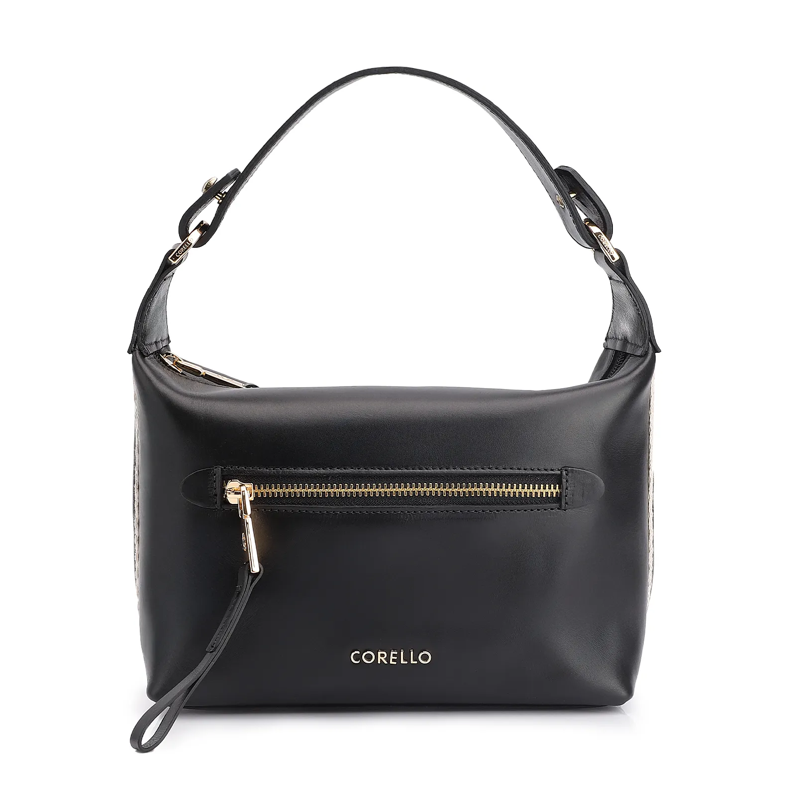 Bolsa De Mão Couro Preto