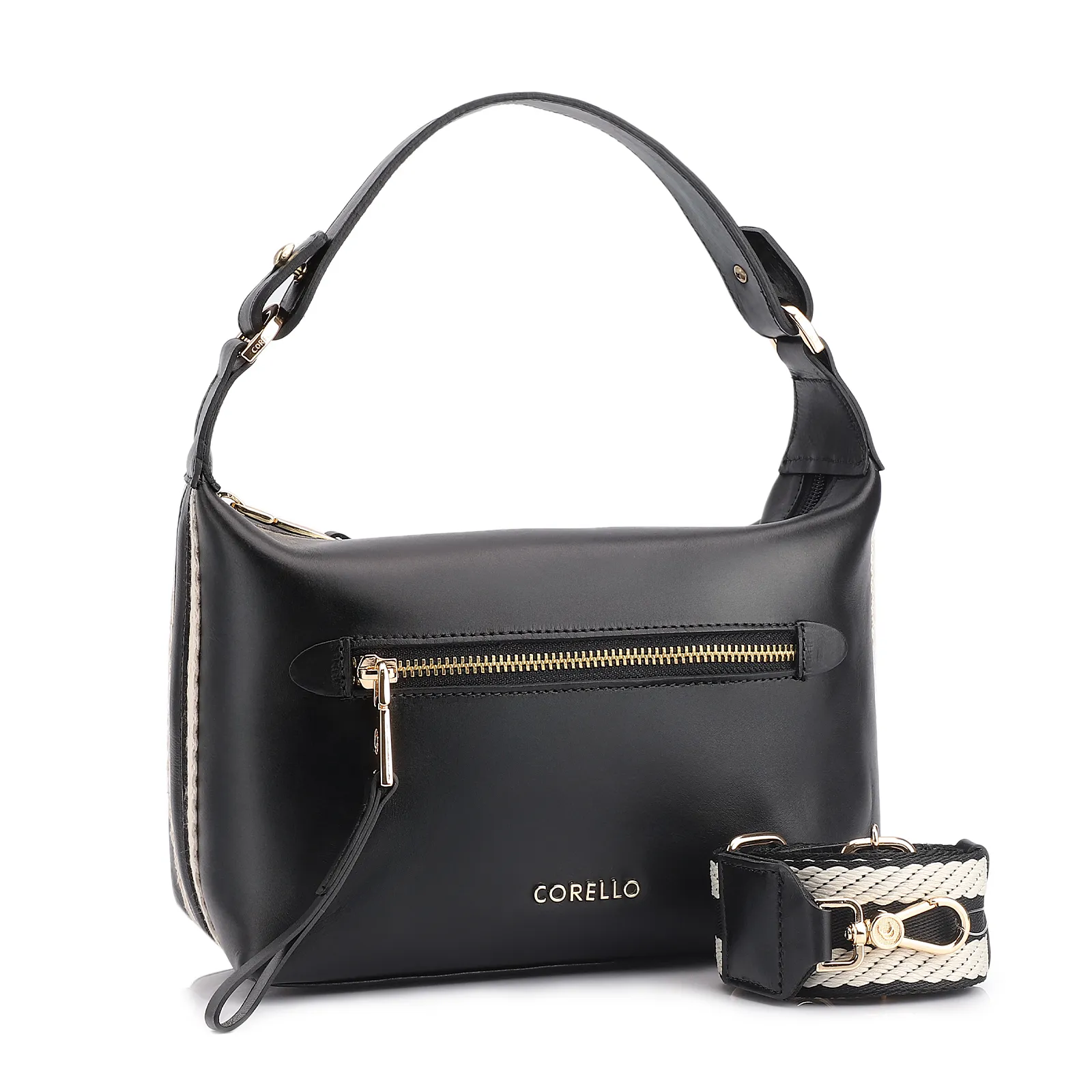 Bolsa De Mão Couro Preto