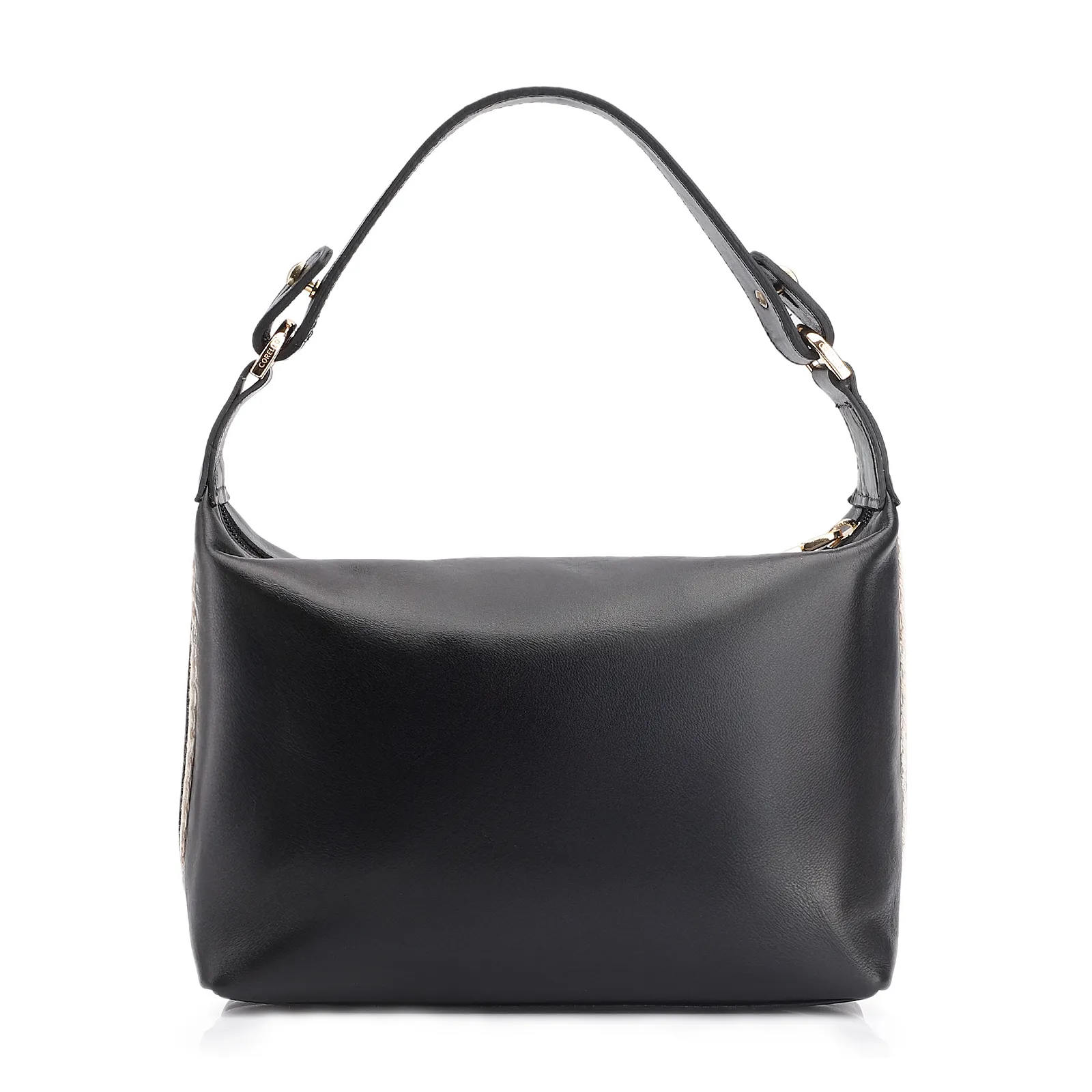Bolsa De Mão Couro Preto