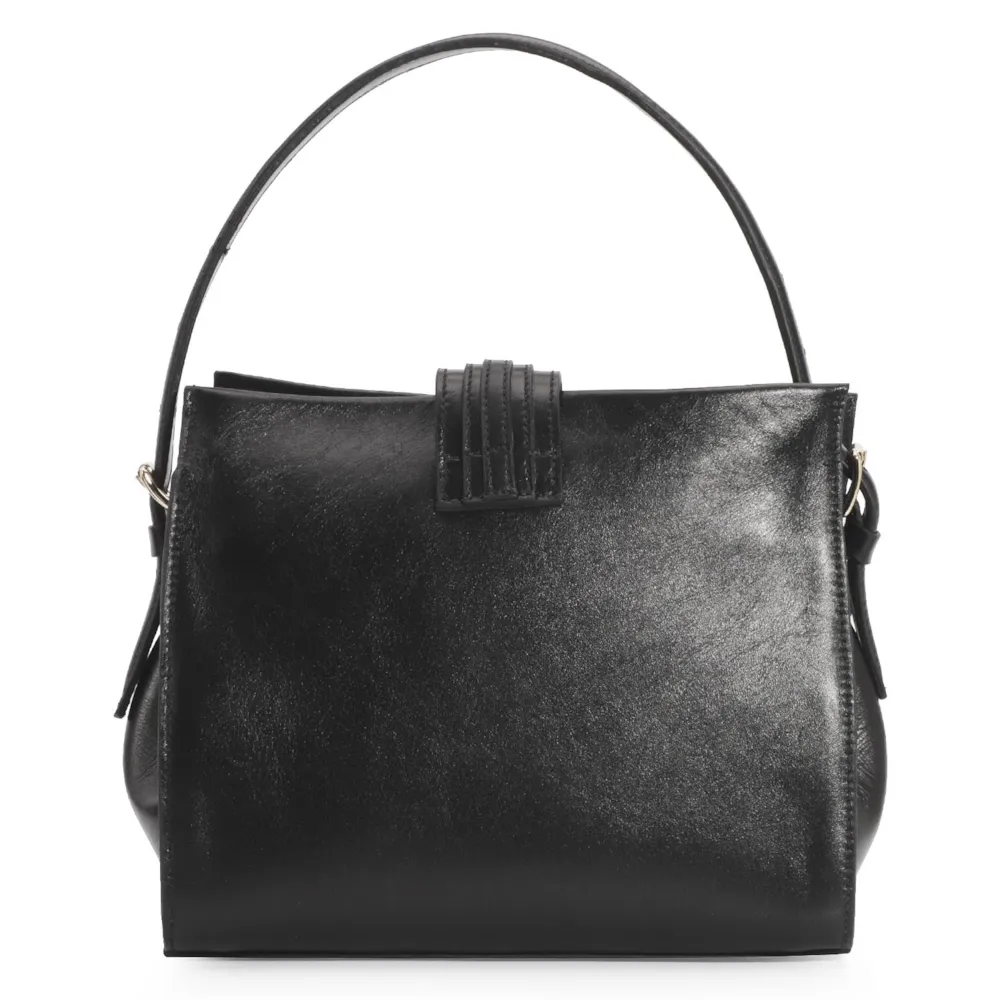 Bolsa De Mão Couro Preto - imagem 4