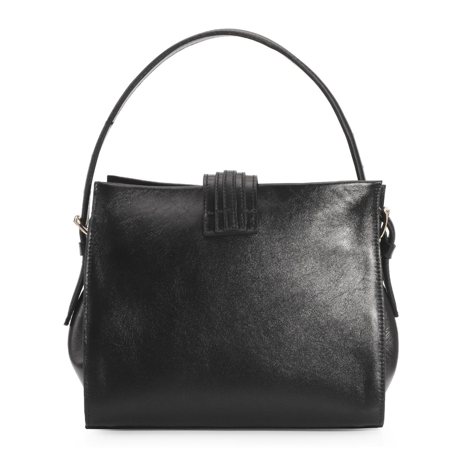 Bolsa De Mão Couro Preto