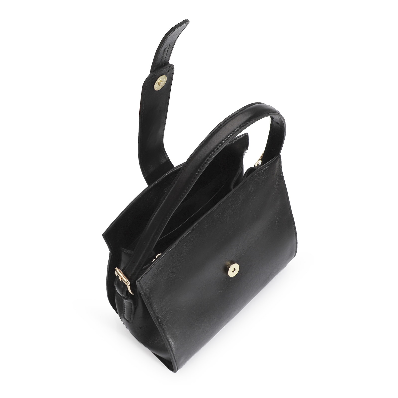 Bolsa De Mão Couro Preto