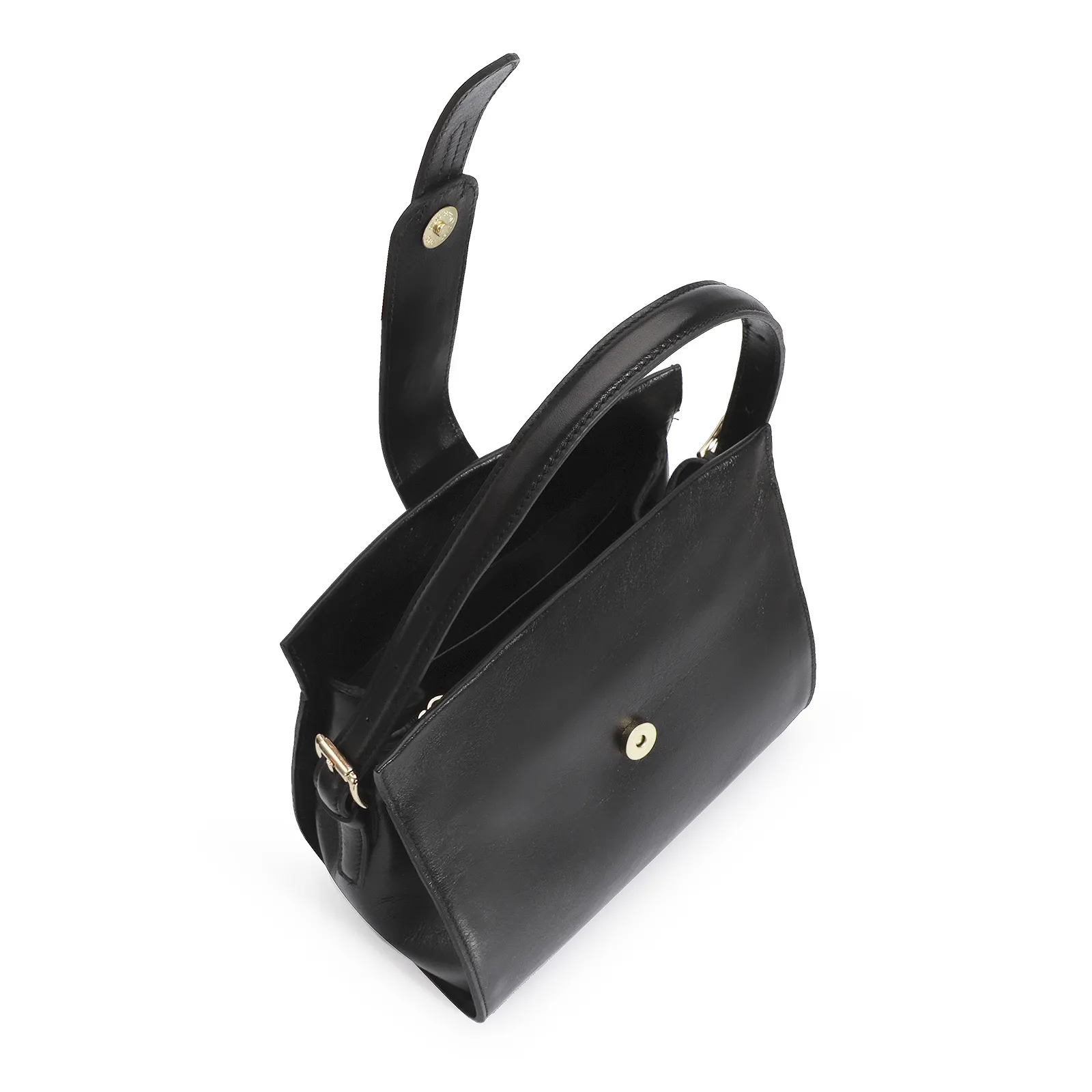 Bolsa De Mão Couro Preto