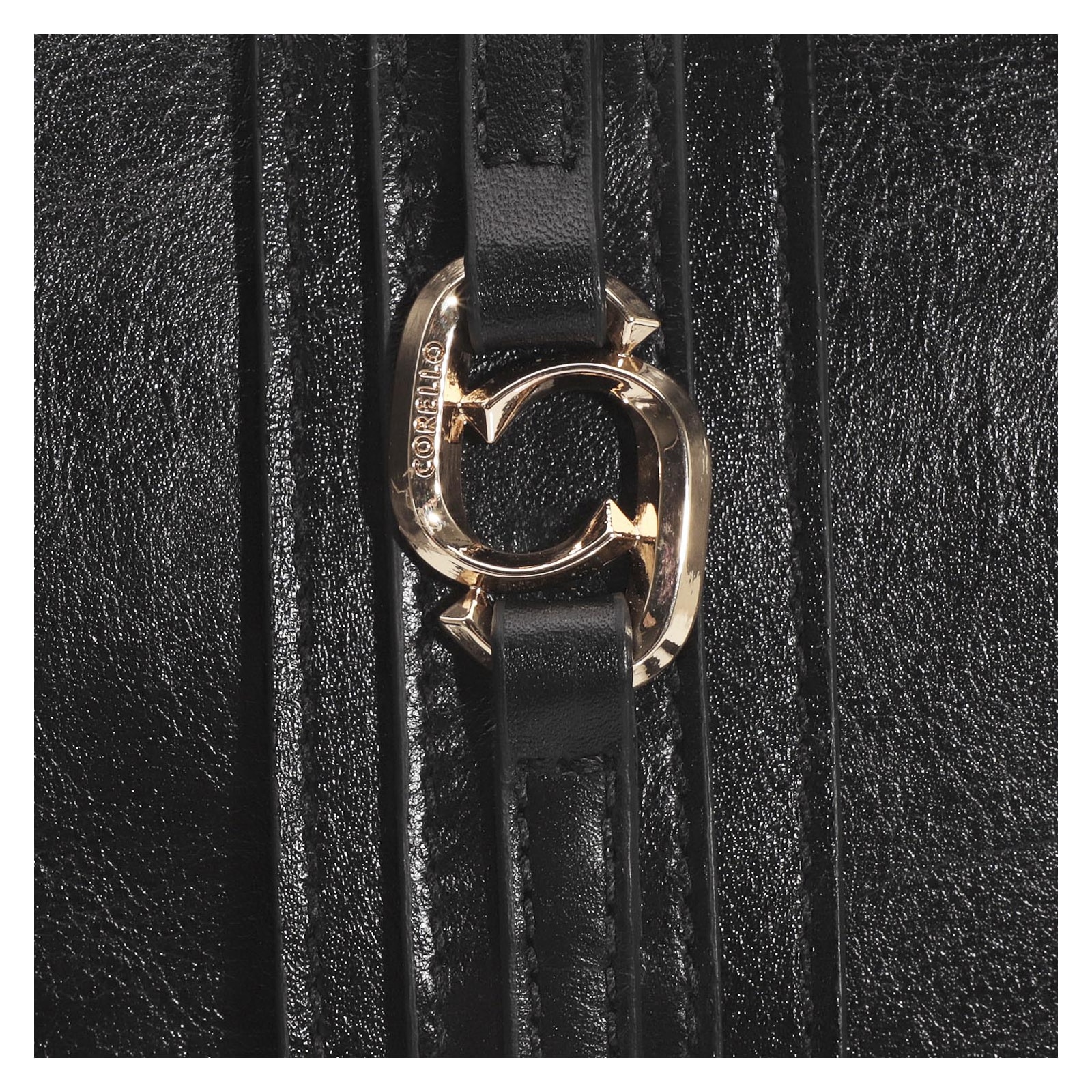 Bolsa De Mão Couro Preto