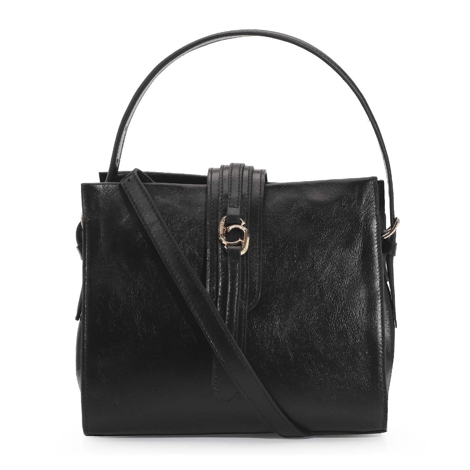 Bolsa De Mão Couro Preto