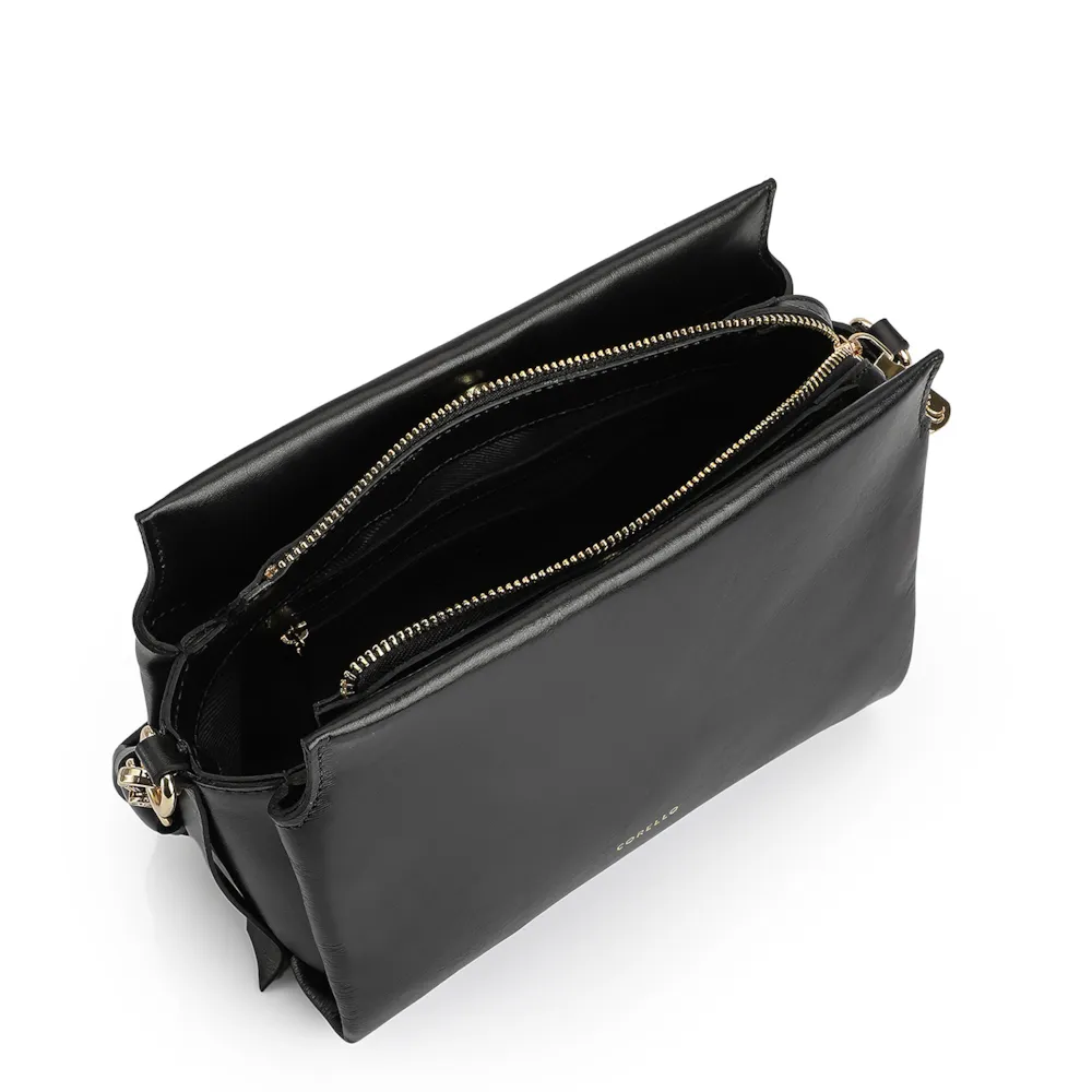Bolsa De Mão Couro Preto - imagem 4