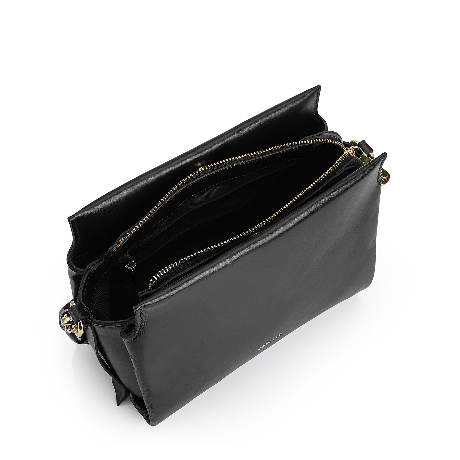 Bolsa De Mão Couro Preto