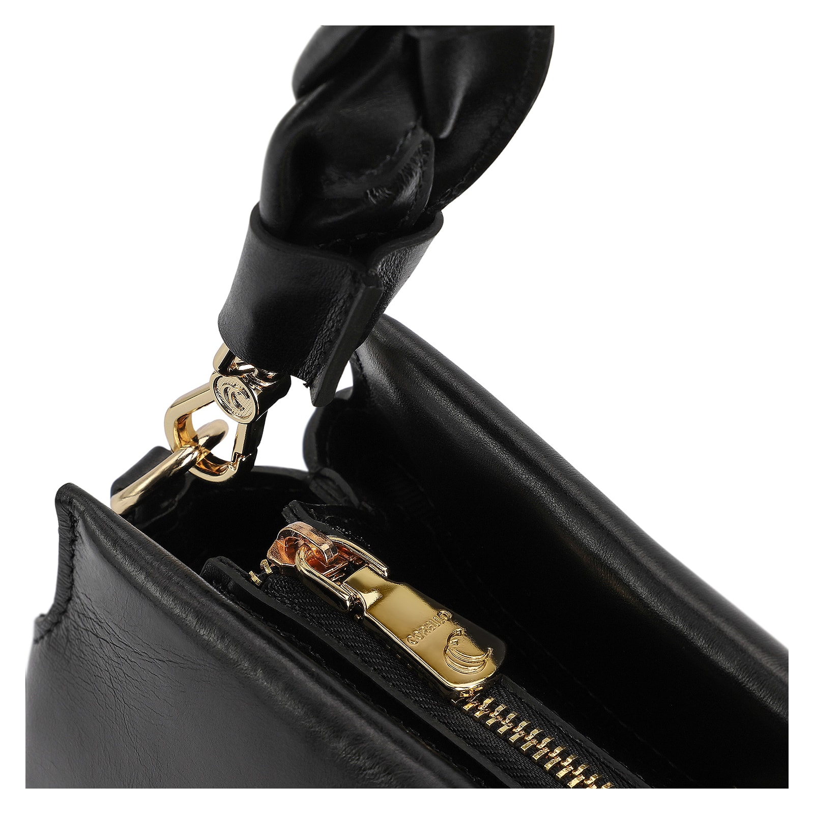 Bolsa De Mão Couro Preto
