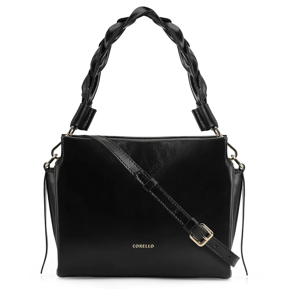 Bolsa De Mão Couro Preto