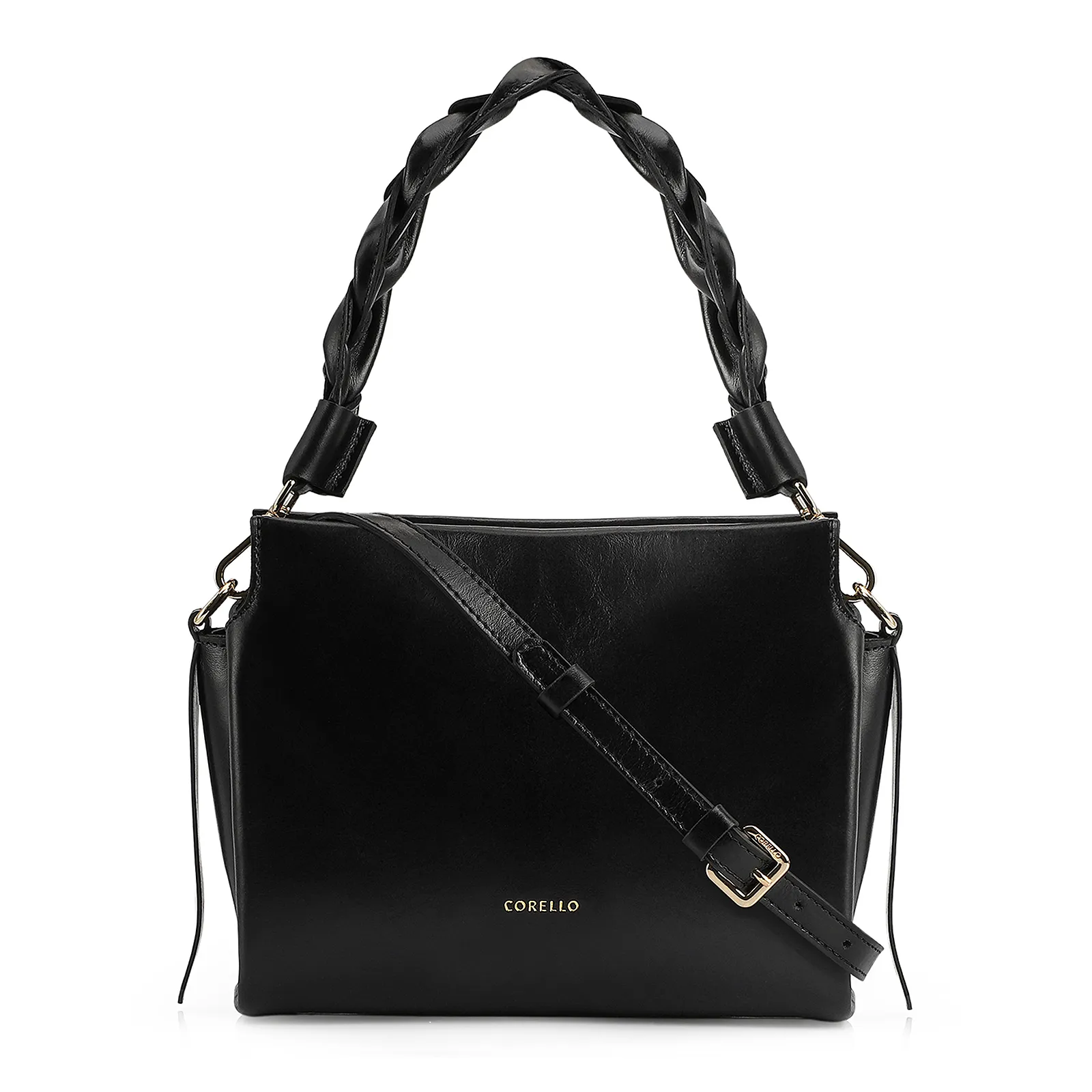 Bolsa De Mão Couro Preto