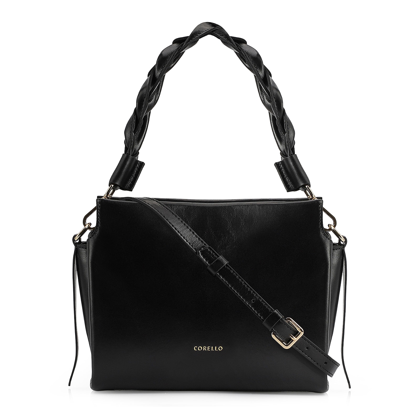 Bolsa De Mão Couro Preto