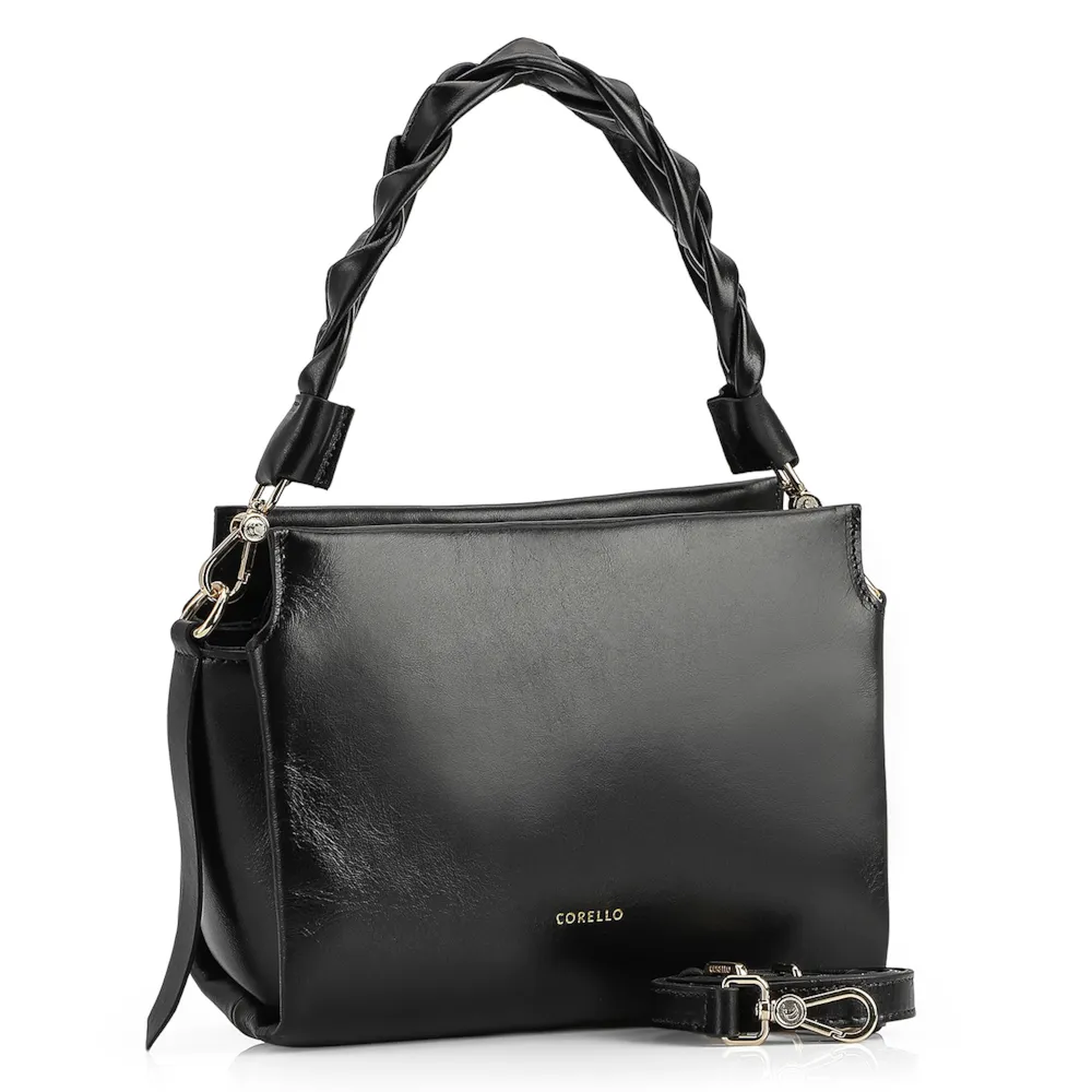 Bolsa De Mão Couro Preto - imagem 2
