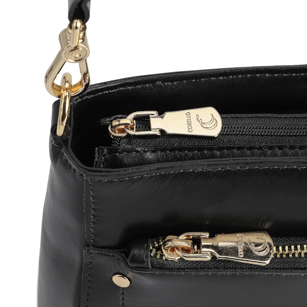 Bolsa De Mão Couro Preto - imagem 5