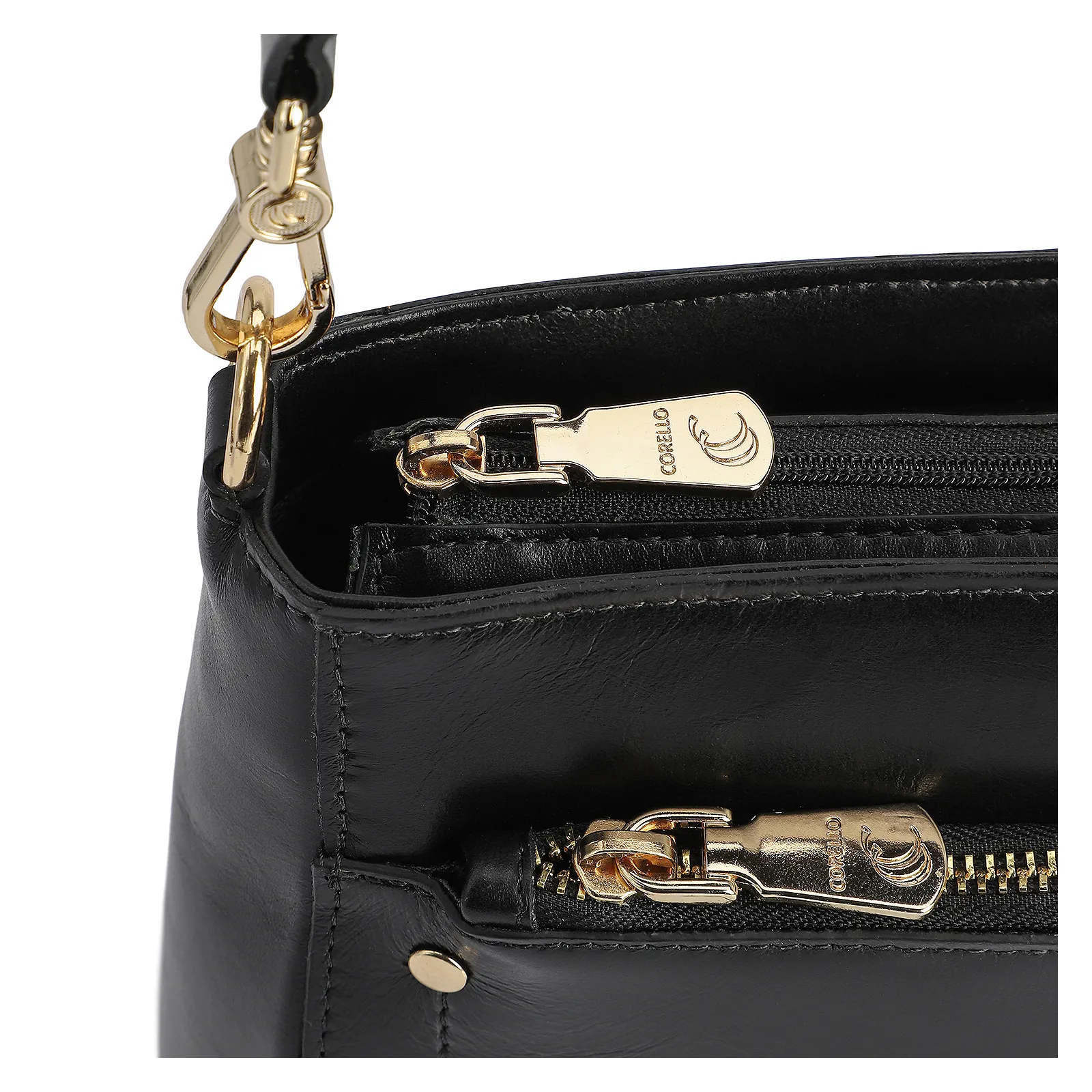 Bolsa De Mão Couro Preto