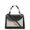 Bolsa De Mão Couro Preto/Couro Nuvem - imagem 1
