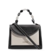 Bolsa De Mão Couro Preto/Couro Nuvem - imagem 1