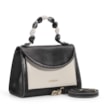 Bolsa De Mão Couro Preto/Couro Nuvem - imagem 2
