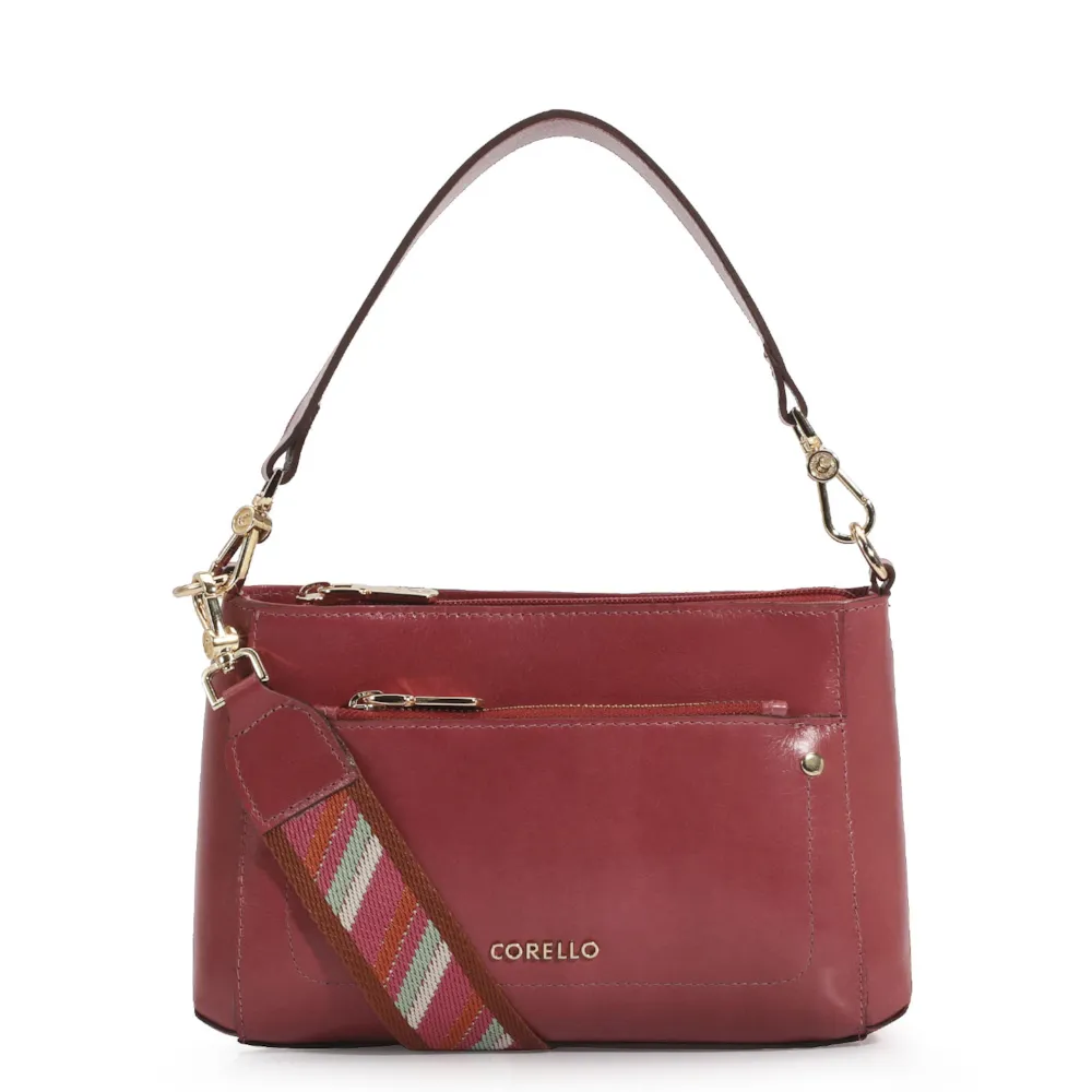 Bolsa De Mão Couro Rosa