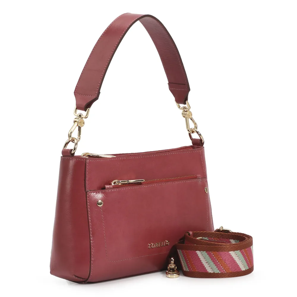Bolsa De Mão Couro Rosa - imagem 3