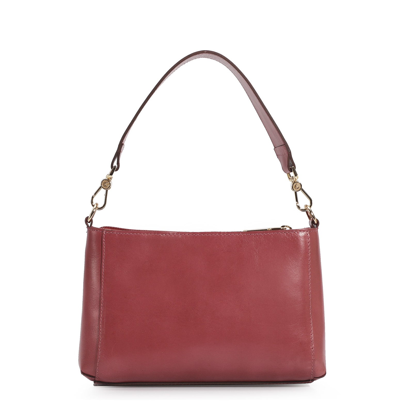 Bolsa De Mão Couro Rosa
