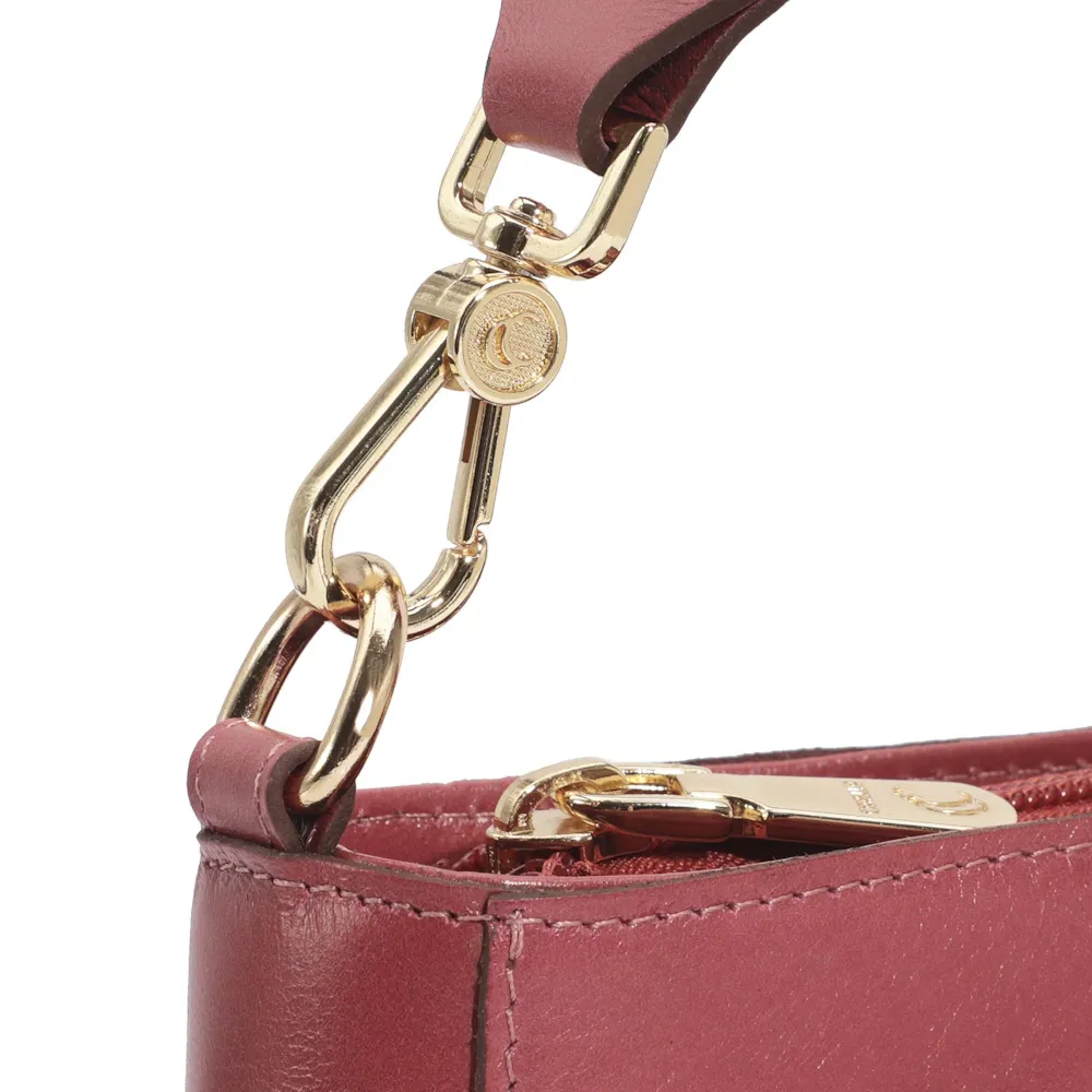 Bolsa De Mão Couro Rosa - imagem 6