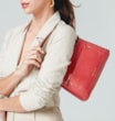Bolsa De Mão Couro Rosa - imagem 9