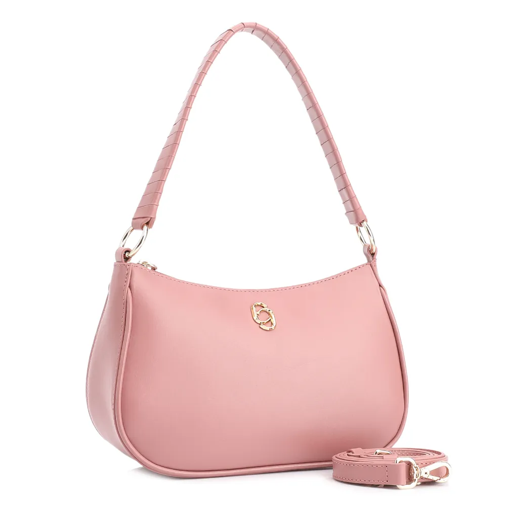 Bolsa De Mão Couro Rosa - imagem 3