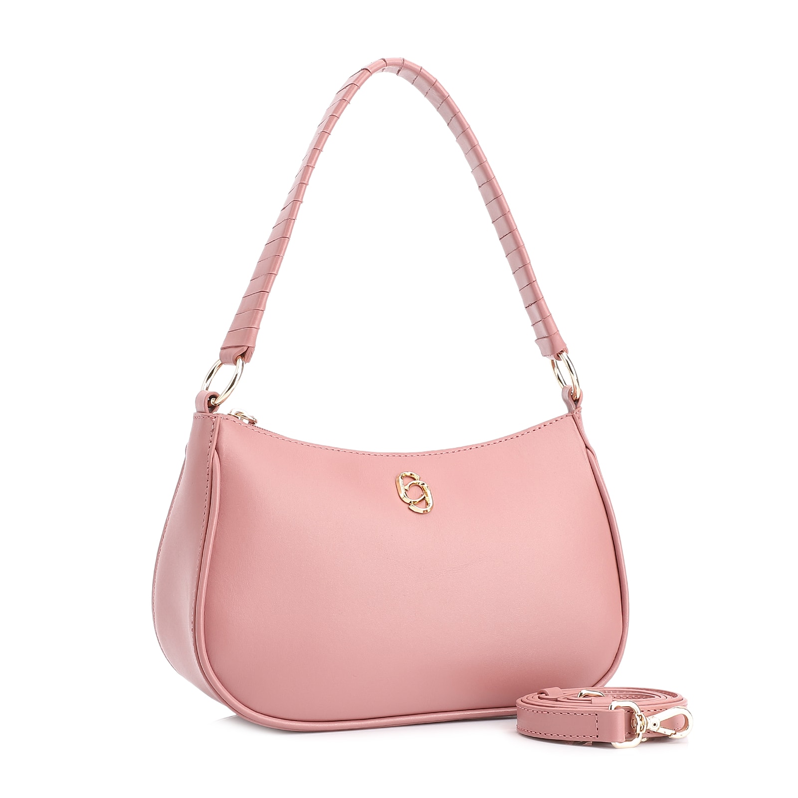 Bolsa De Mão Couro Rosa