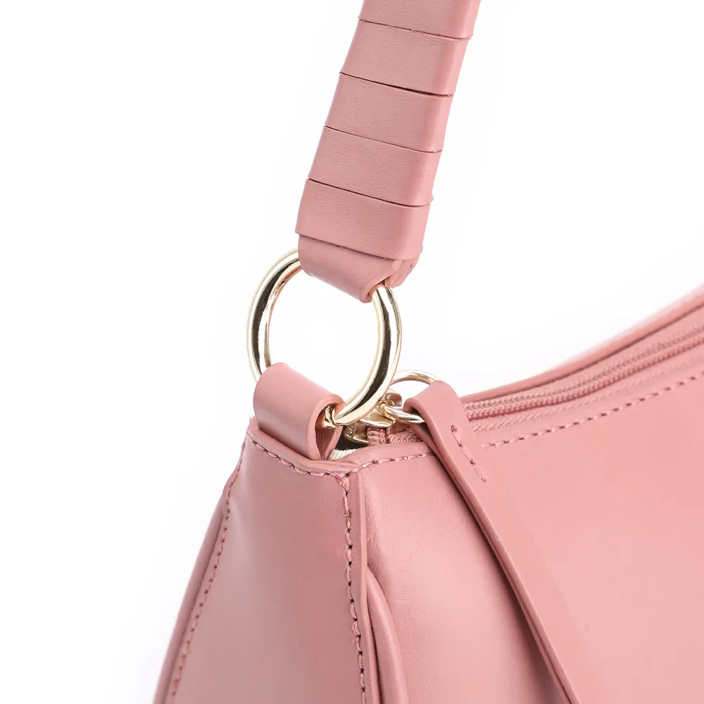 Bolsa De Mão Couro Rosa - imagem 5