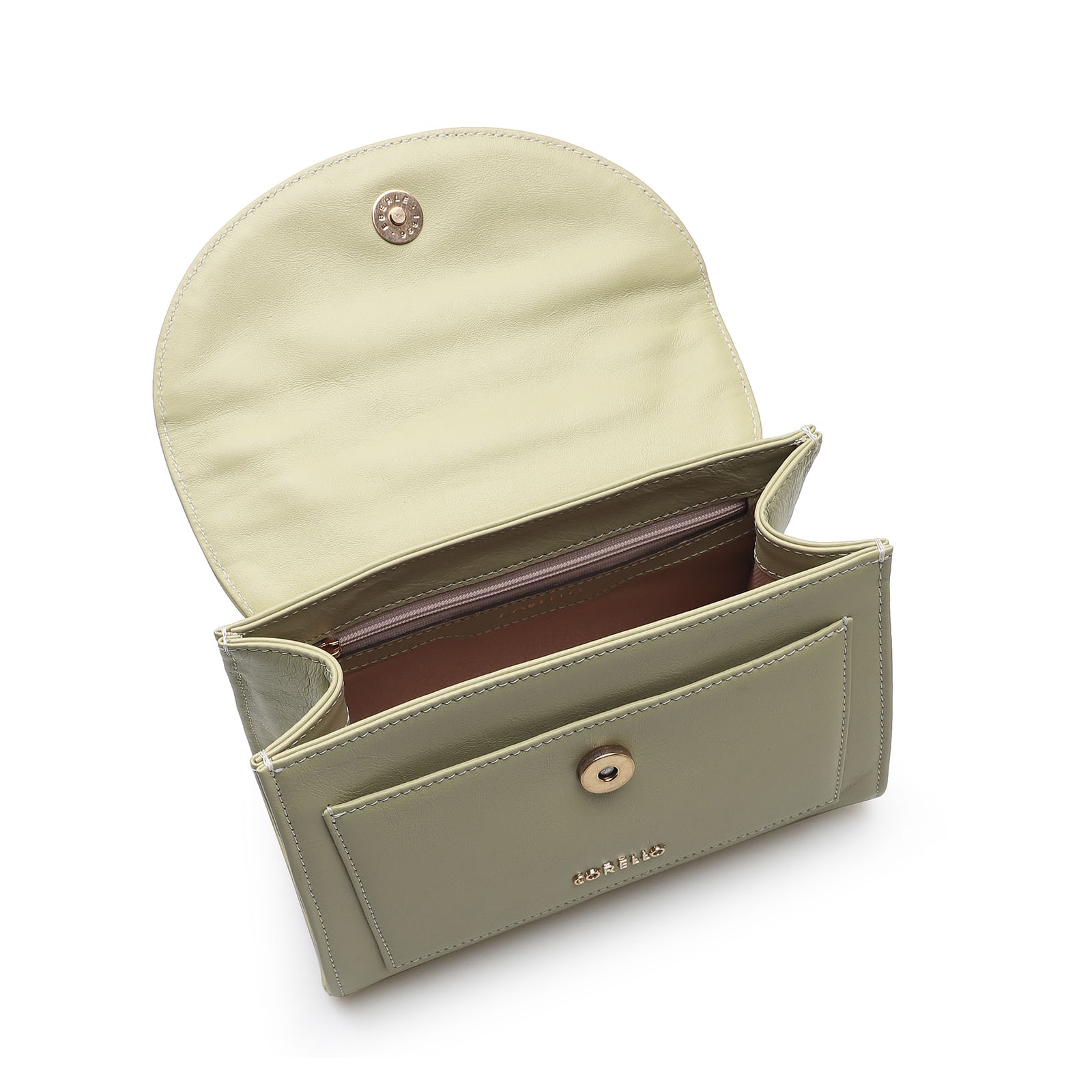 Bolsa De Mão Couro Verde