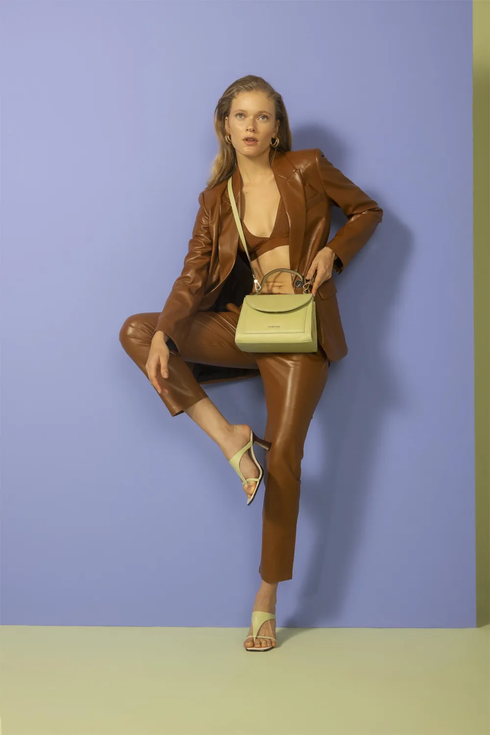 Bolsa De Mão Couro Verde - imagem 8